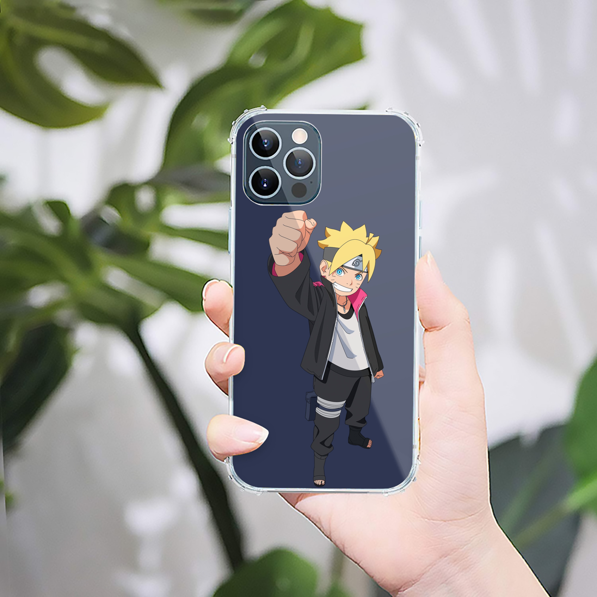 （画像用） NARUTO -ナルト- うずまき ボルト Uzumaki Boruto 【iPhone 12シリーズ対応】透明スマホケース（クリアソフトケース）